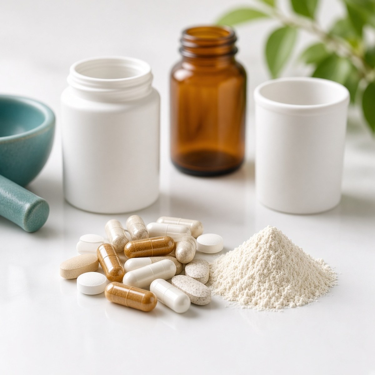 Supplement capsules, tablets and powders